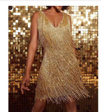 Robe De Soirée Élégante À franges