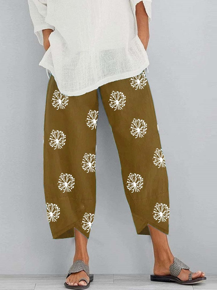 Pantalon Court Bohème Décontracté