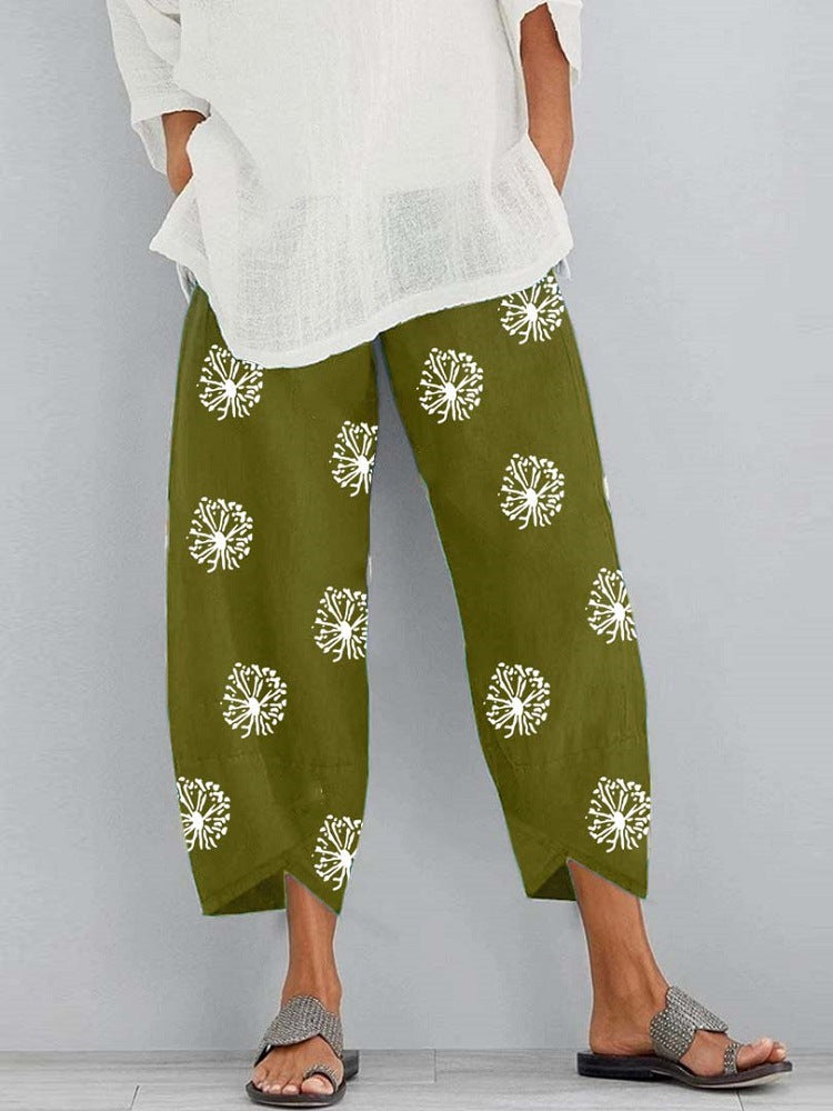 Pantalon Court Bohème Décontracté