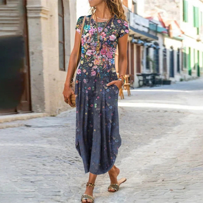 Robe  à manches courtes
