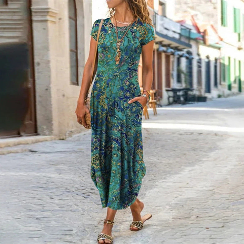 Robe  à manches courtes
