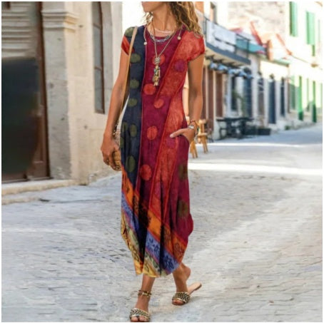 Robe  à manches courtes