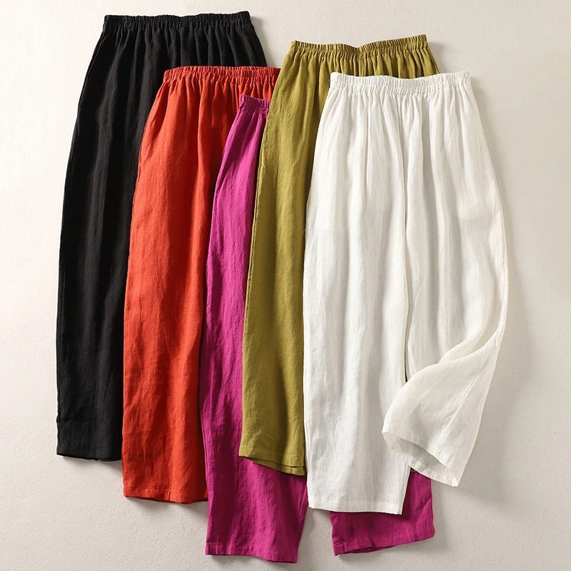 Pantalon Léger En Lin Pour Femme