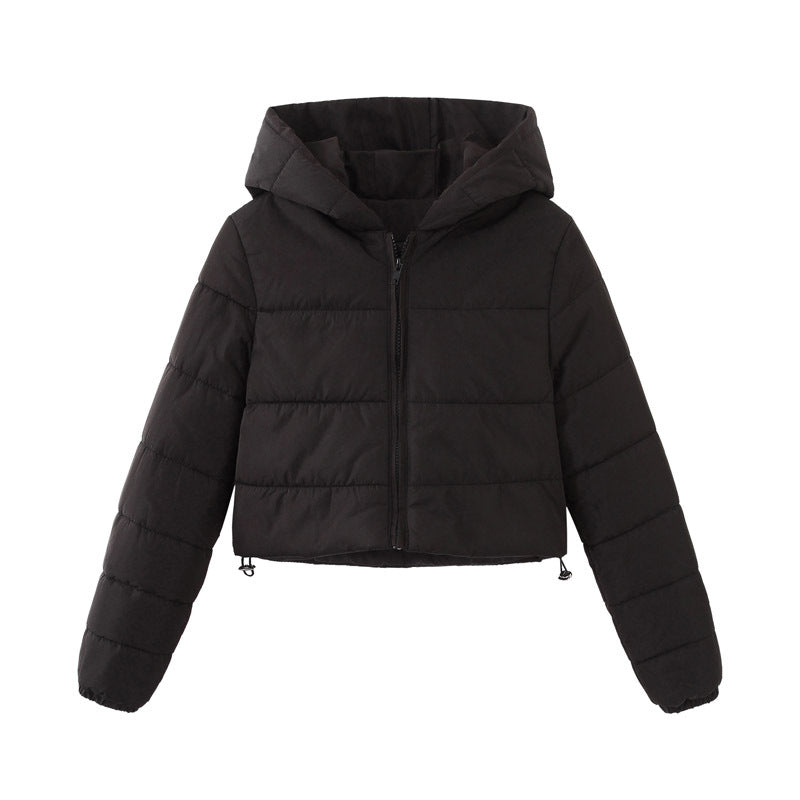 Veste Courte Femme à Capuche Zippée – Hiver Chaud
