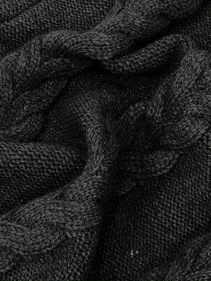 Pull-Robe À Col Roulé En Maille Torsadée Épaisse