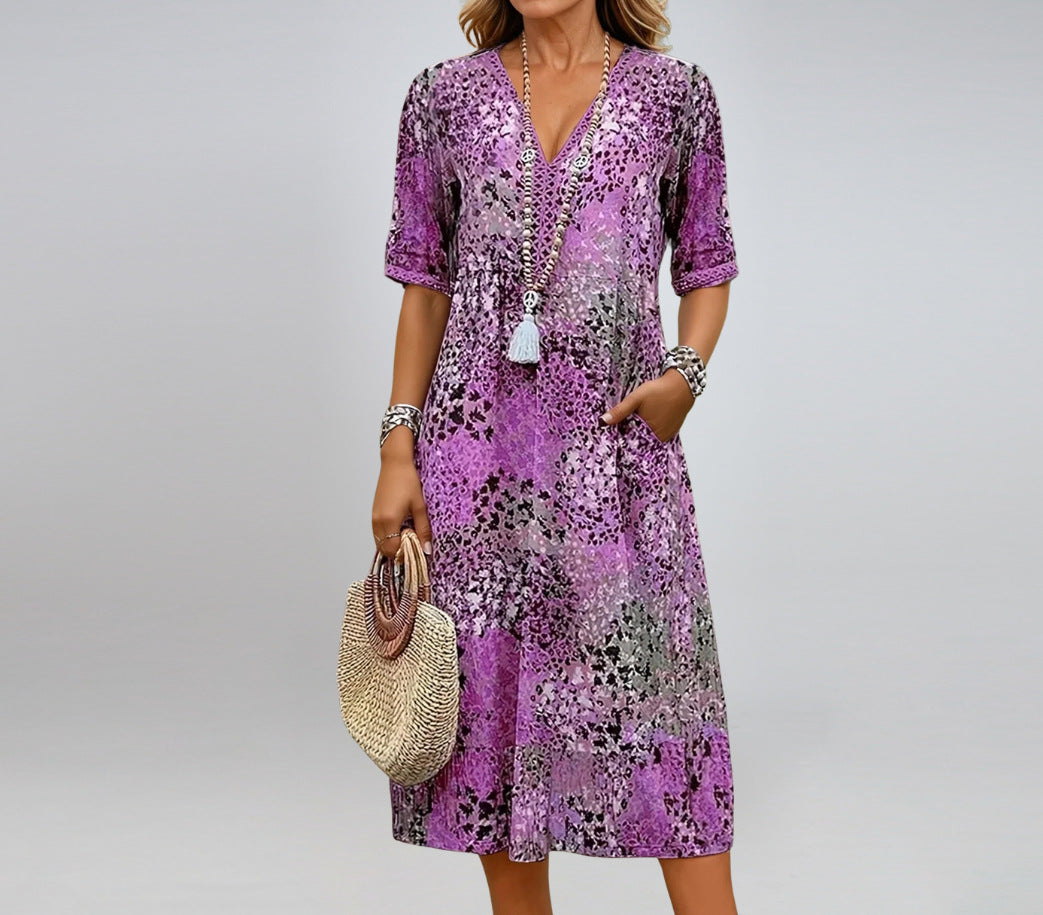 Robe à col en V
