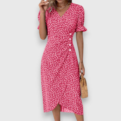 Robe Gloria À Boutons Latéraux