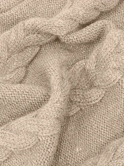 Pull-Robe À Col Roulé En Maille Torsadée Épaisse