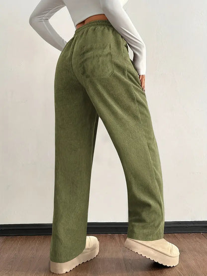 Pantalon Shaina En Velours Côtelé