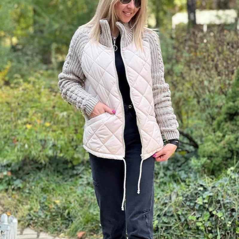Veste d’Hiver Femme Matelassée à Col Montant – Élégante & Pratique