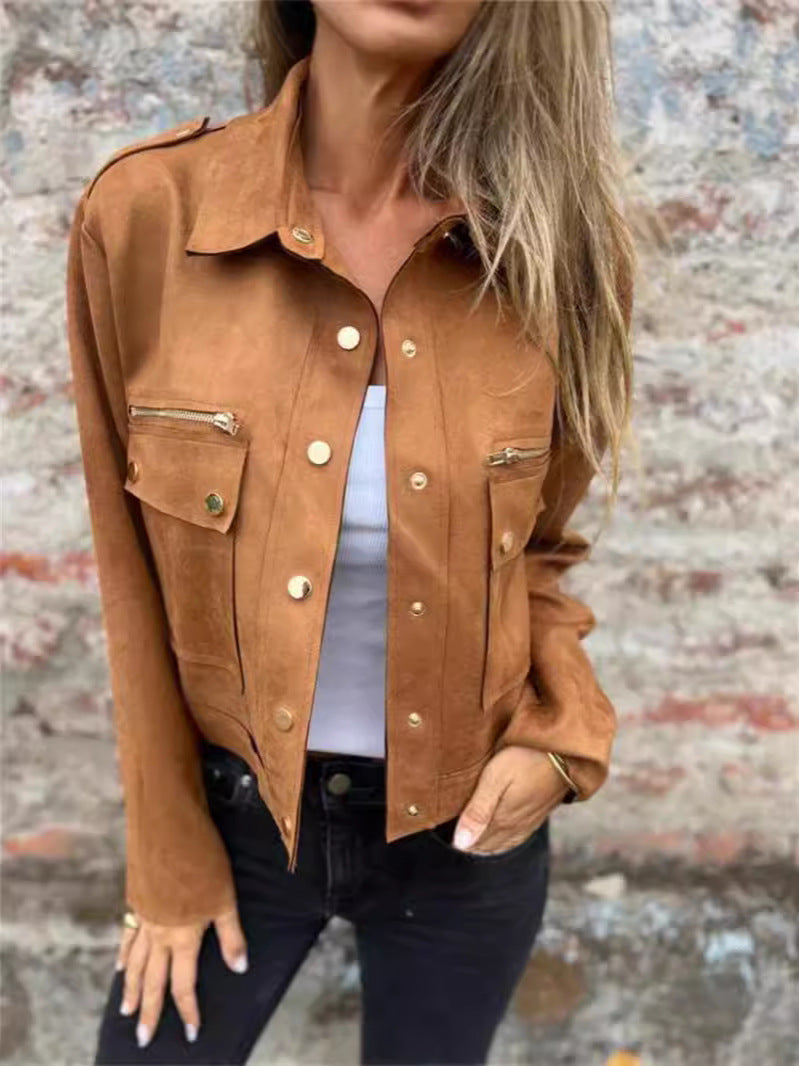 Vestes Revers avec  Manches Longues