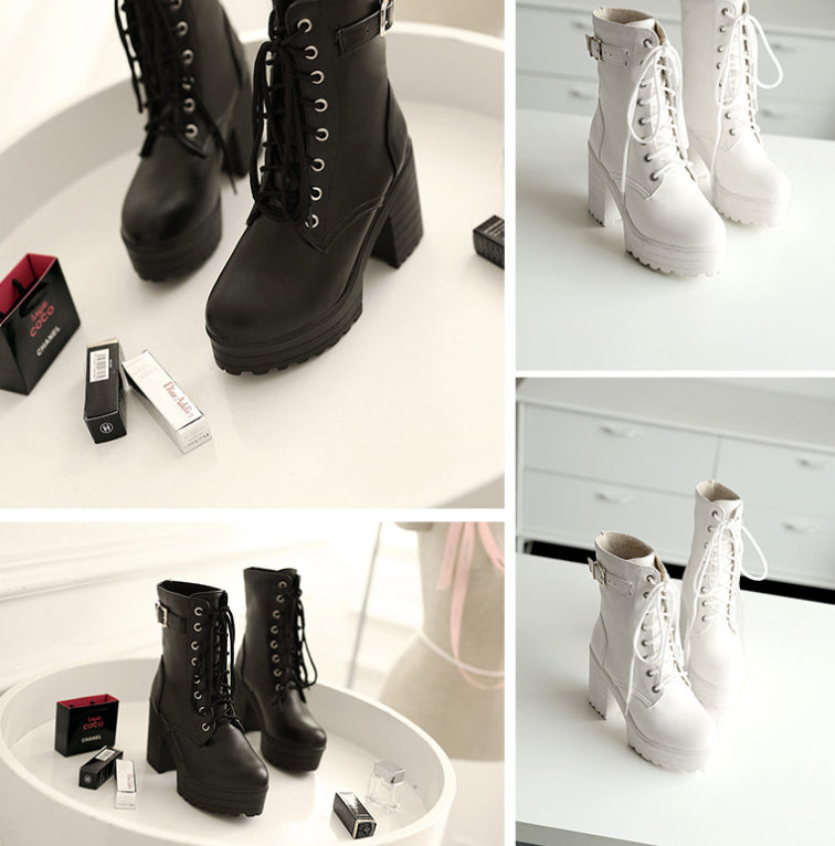 Bottines Martin Femme à Talon Épais – Confort, Style
