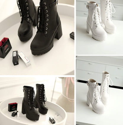 Bottines Martin Femme à Talon Épais – Confort, Style