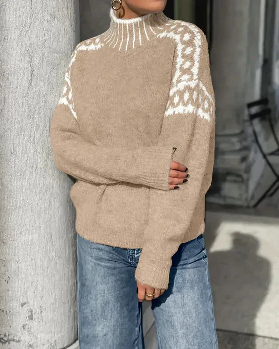 Pull Larissa À Col Montant En Maille