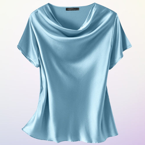 Pull Décontracté En Satin À Col Rond