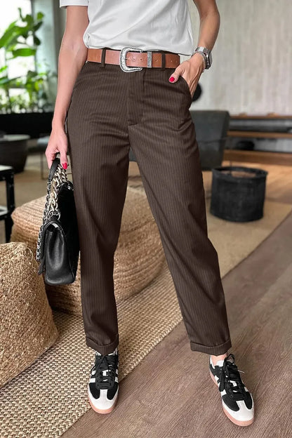 Pantalon Julia Élégant À Rayures