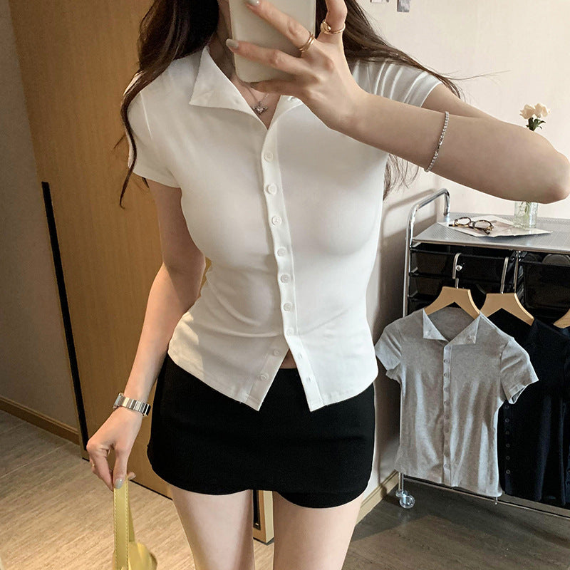 Casual Cardigan Short-sleeve T-shirt Women's