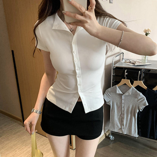 Casual Cardigan Short-sleeve T-shirt Women's
