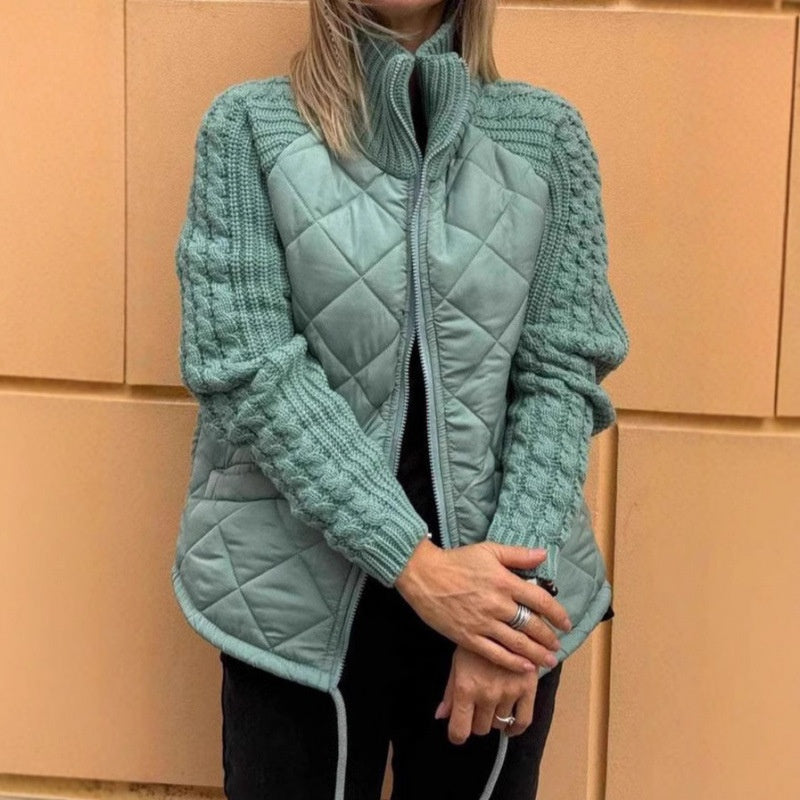 Veste d’Hiver Femme Matelassée à Col Montant – Élégante & Pratique