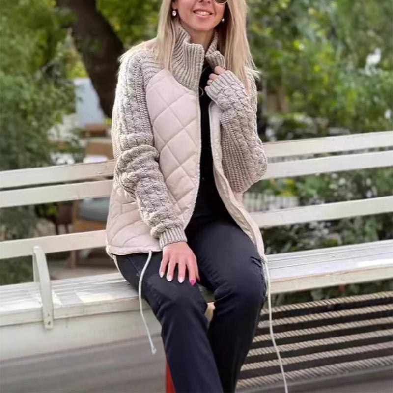 Veste d’Hiver Femme Matelassée à Col Montant – Élégante & Pratique