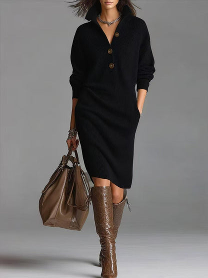 Robe-pull à manches longues