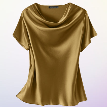 Pull Décontracté En Satin À Col Rond