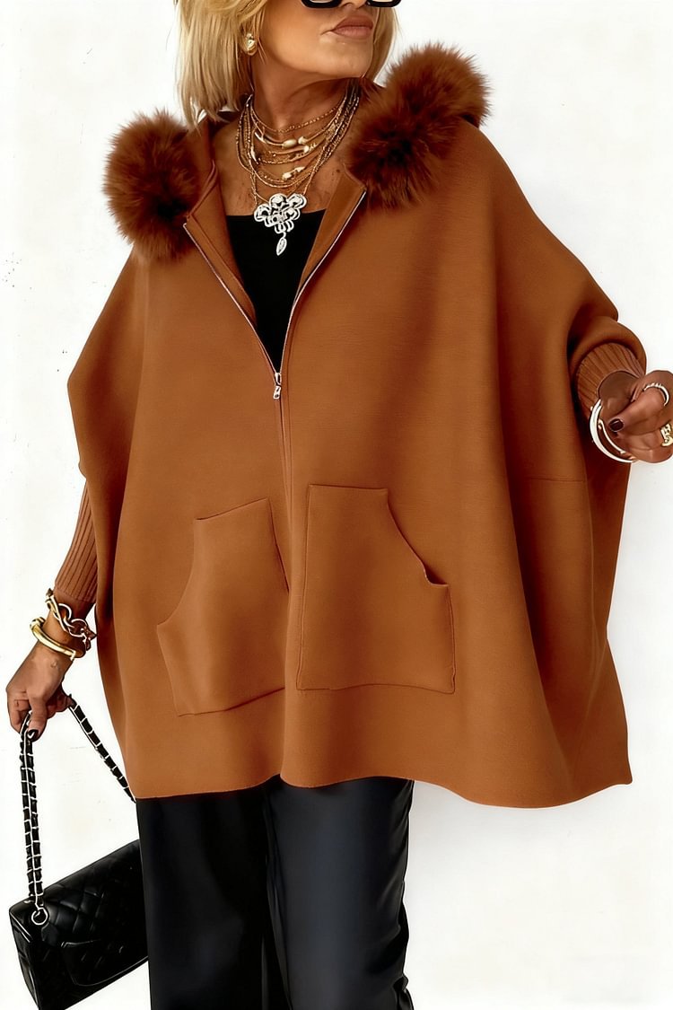 Cardigan Cape Oversize Femme – Chaud & Élégant