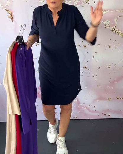 Robe Fit À Décolleté En V Avec Poches