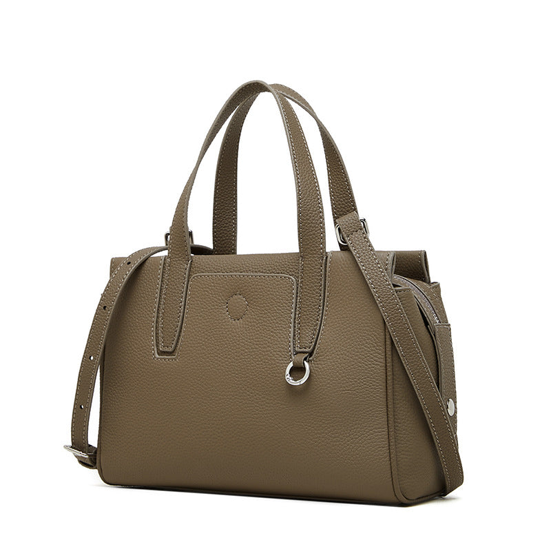 Sac à bandoulière portable en cuir de vachette