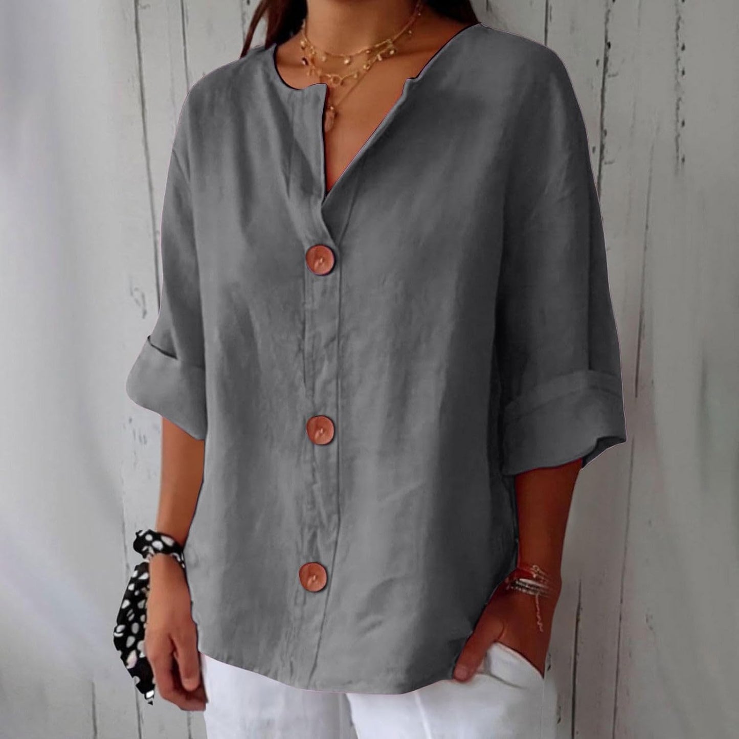 Chemise Maryline Décontractée En Lin