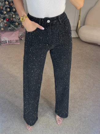 Women's High-end High Waist Straight Personalized Hot Girl High Street Trousers