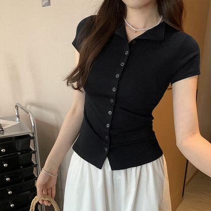 Casual Cardigan Short-sleeve T-shirt Women's