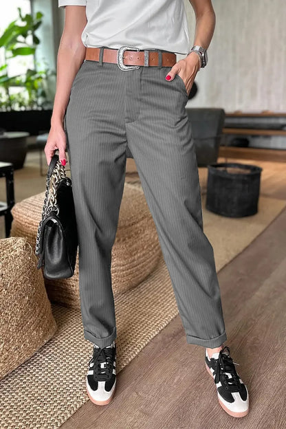Pantalon Julia Élégant À Rayures
