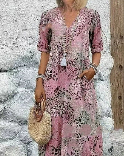 Robe à col en V