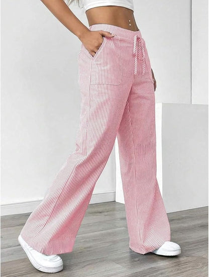 Pantalon Large En Coton Doux Pour Femmes