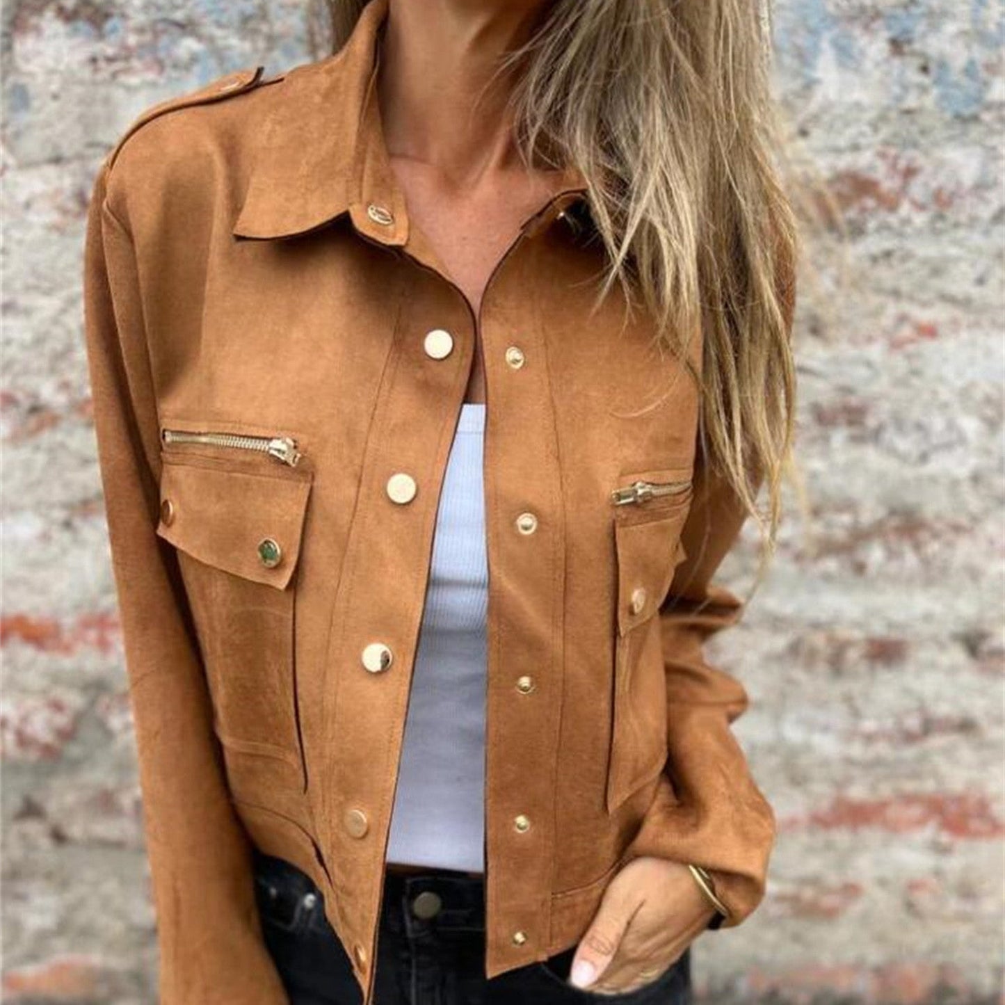 Vestes Revers avec  Manches Longues