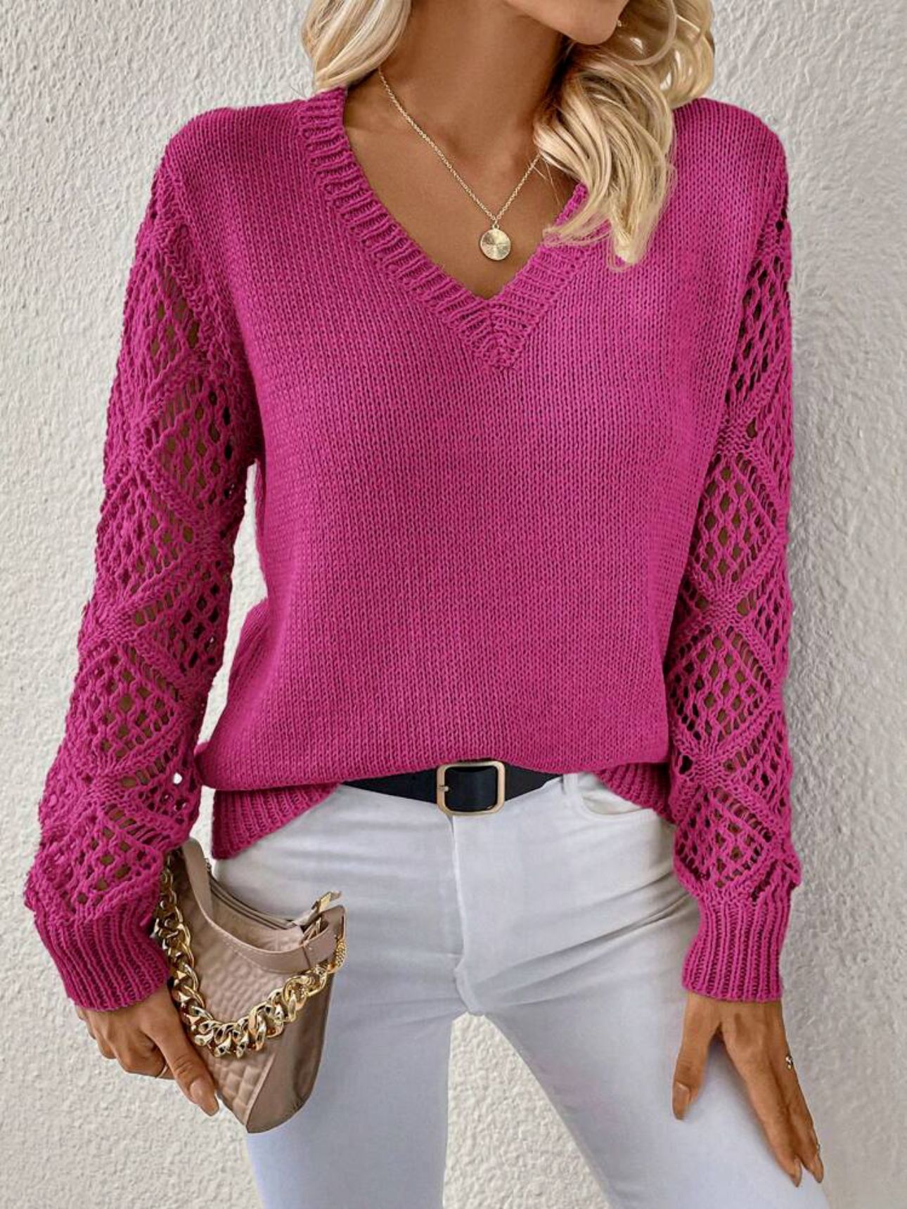 Pull-over à col en V