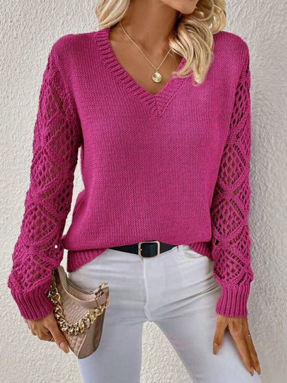 Pull-over à col en V