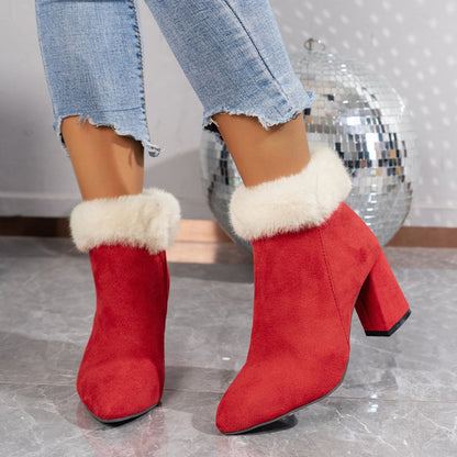 Bottines Femme à Carreaux – Chaudes, Chic & Polyvalentes