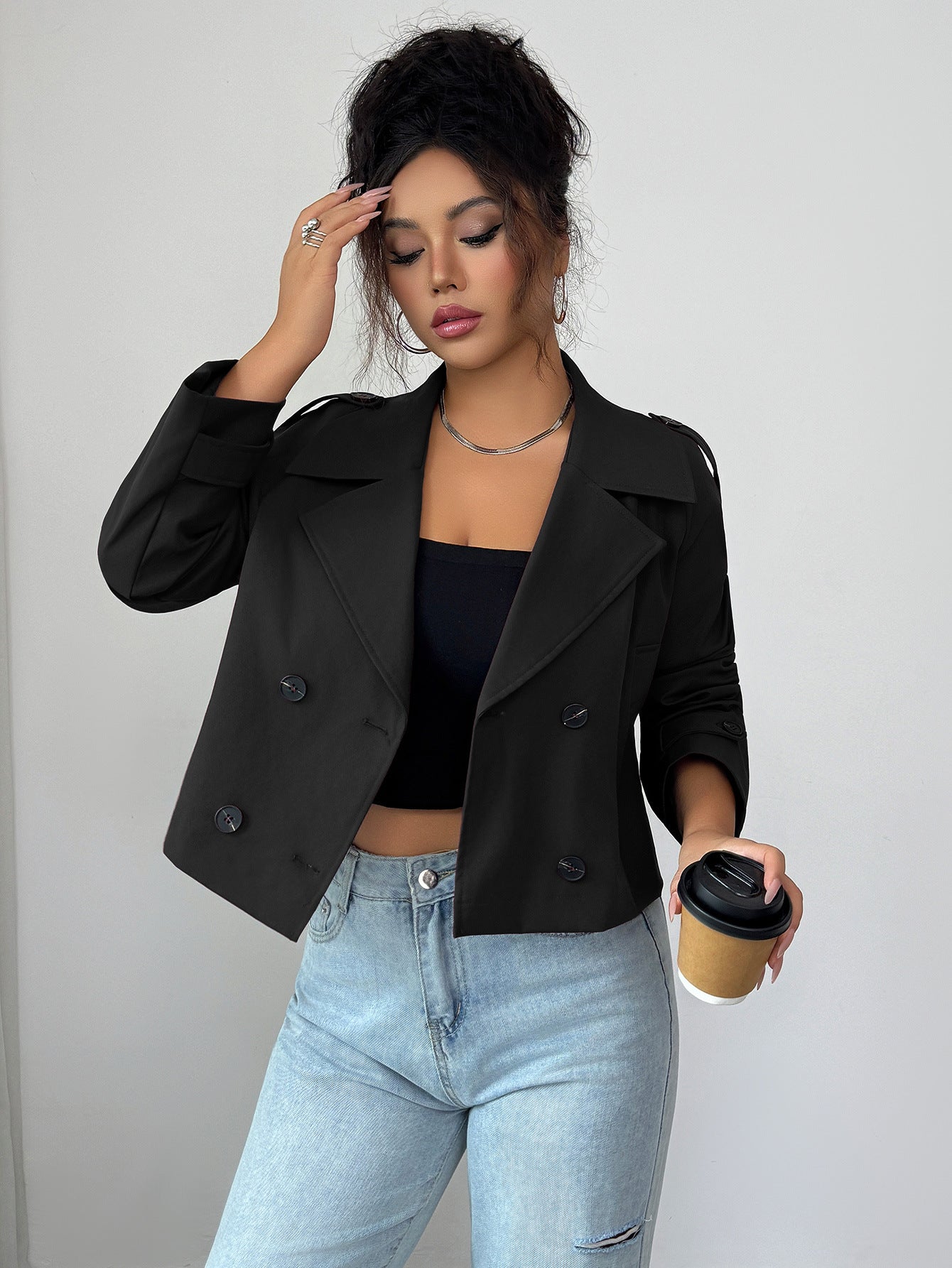 Veste sans manches minimaliste décontracté