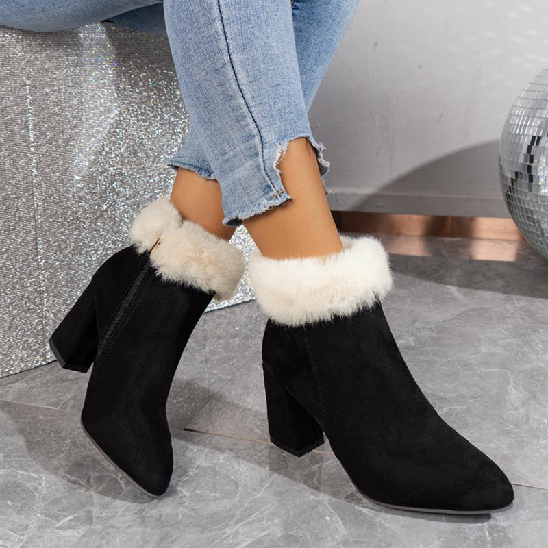 Bottines Femme à Carreaux – Chaudes, Chic & Polyvalentes