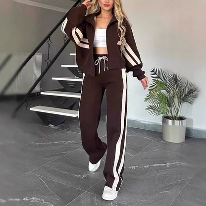 Fashion Two-piece Women's White Sports Suit Loose Sports Shirt Casual Pants Sets Sportswear Women Clothes Tracksuit Women Outfits