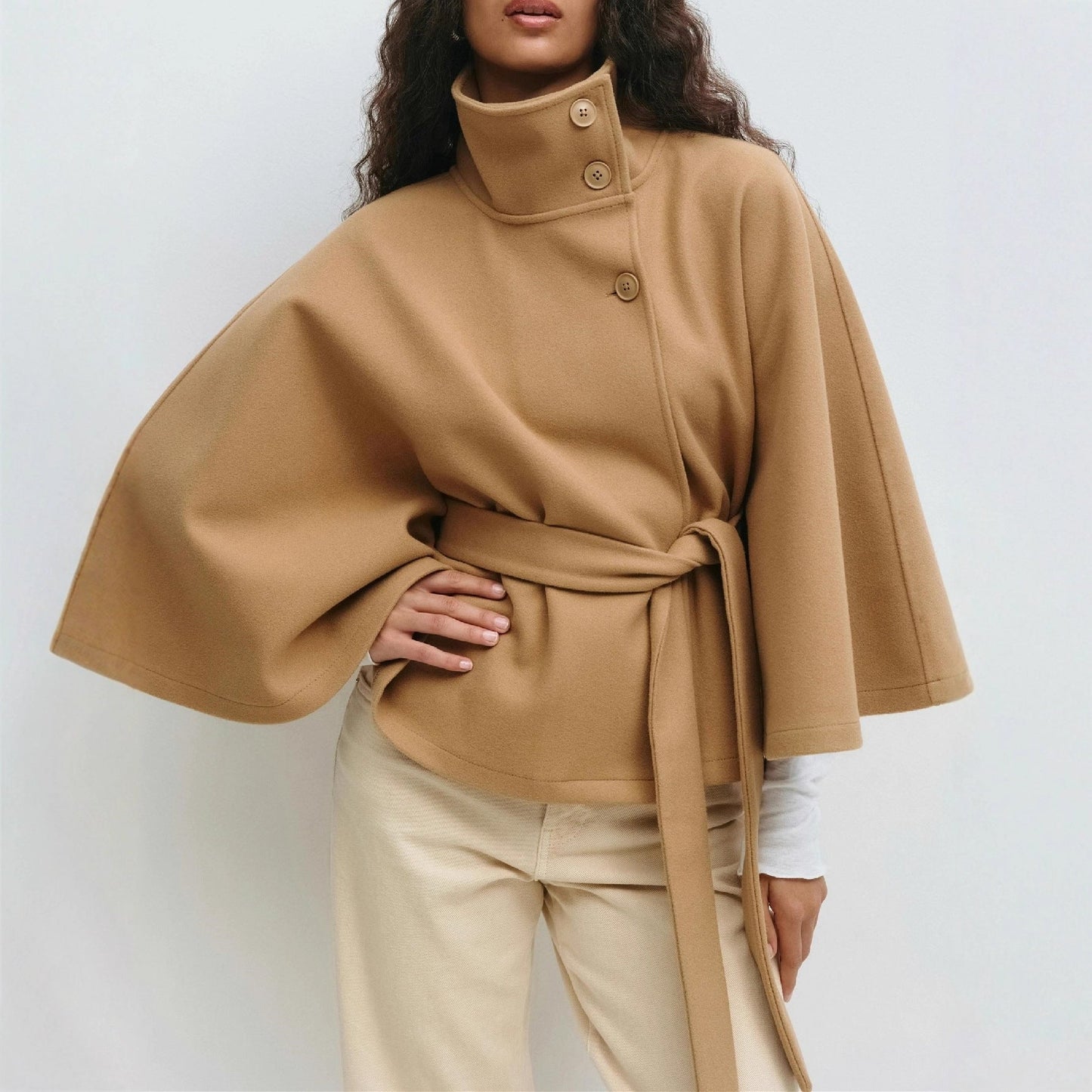 Veste Trench Femme – Col Montant & Coupe Élégante