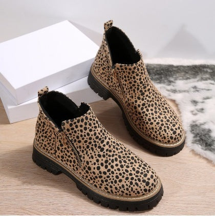 Bottines Plates Zippées