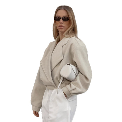 Veste Femme en Laine à Col Blazer