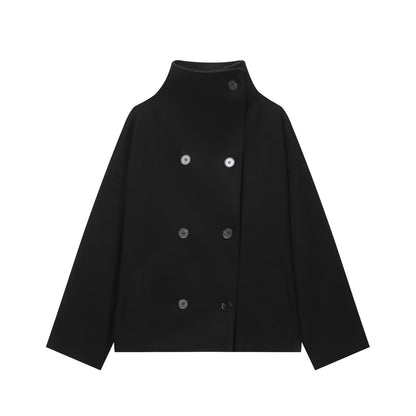 Veste Haut ample en maille à col montant et boutons