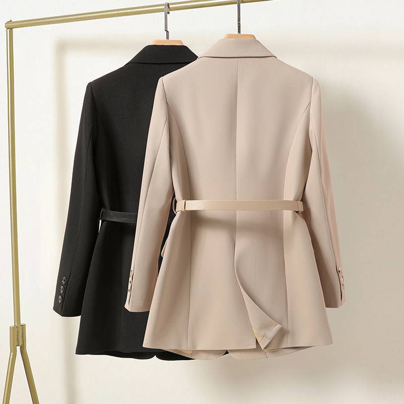 manteau mi-long pour femme, ajusté à la taille