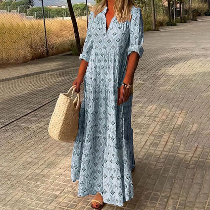 Robe Boho Légère En Col V