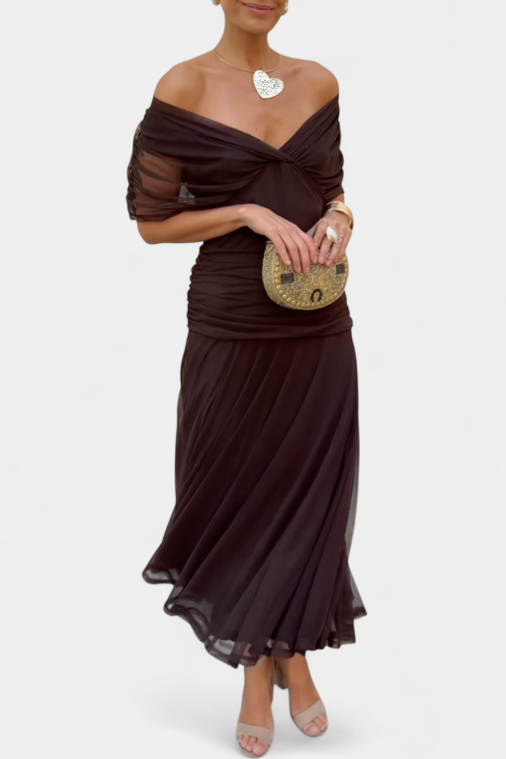 Robe Marissa Longue À Fleurs & Col En V
