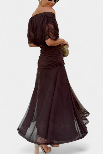 Robe Marissa Longue À Fleurs & Col En V